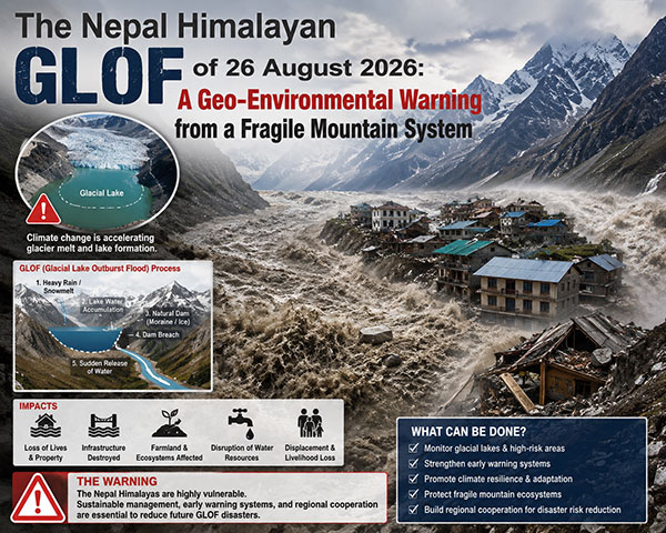 The Nepal Himalayan GLOF of 26 August 2026: A Geo-Environmental Warning from a Fragile Mountain System